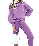 Conjunto Chandal Mujer Talla Grande Chándal Mujer Completo Loungewear Chandal Deportivo Señora Tracksuit Women Chandals Mujer Invierno Chandales Mujeres Ancho Flojo Chándales para Mujer Morado L