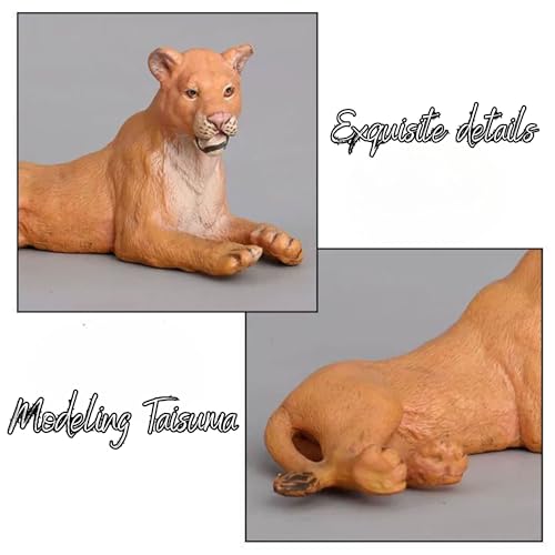 Image of Wildlife Realistic Lion Animal Action Figure Toy for Kids Mountain Wild African Lions Miniature Animals Fidge Educational and Learning Playset Toys for Girls and Boys Best Birthday Gift (1Pc)