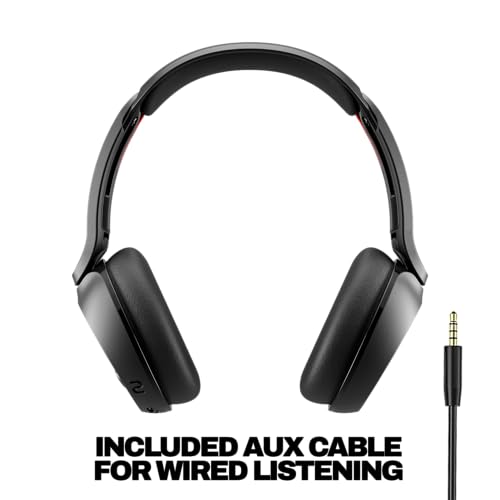 Skullcandy Icon 180 Wireless On-Ear Bluetooth Headphones, Up to 50 Hours Battery, Lightweight and Travel Ready, Secure Fit, Sweat and Water Resistant, Microphone iPhone Android - True Black - Image 6