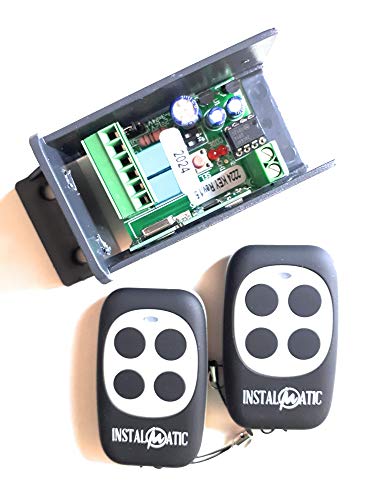 KIT 1 RECEPTOR UNIVERSAL 500 USUARIOS + 2 MANDOS GARAJE MINI 433MHZ PARA PUERTAS AUTOMATICAS DE GARAJE O CUALQUIER APLICACIÓN DE CONTROL REMOTO