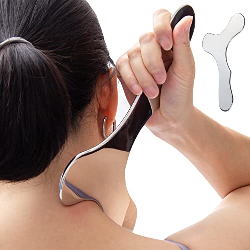Allshow Gua Sha Scraping Massage Tool, Stainless Steel Muscle Scraper, Metal Guasha Tool, Iastm Tool For Lymphatic Drainage Therapy & Muscles Pain Relief (B) #TOP6
