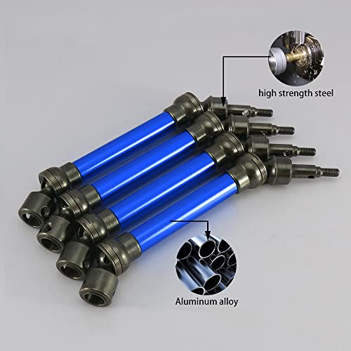 RCAWD 4X Slider Front/Rear Drive Shaft Set for 1/10 Arrma Big Rock 4X4 V3 3S Blx Brushless Monster Truck RTR Upgrade Parts(Dark Blue) - Thumbnail 7
