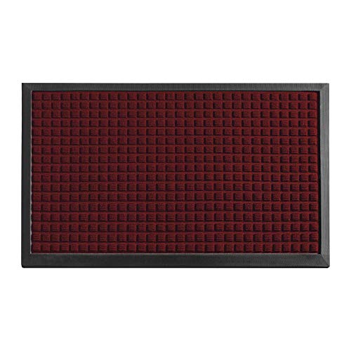 Restaurantware Comfy Feet 60 Inch X 36 Inch Floor Mat, 1 Waffle Outdoor Floor Mat - Non Slip, Non Skid Backing, Burgundy Polypropylene Entrance Mat, Stain Resistant, Heavy Duty - Restaurantware #TOP29