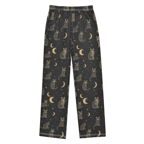 Pajama Bottoms, Pajamas Long Pant Magical Witchcraft Cats Lounge Wear Casual Sleep Pants Soft Pjs Sleepwear