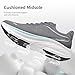 LUSWIN Men's Walking Shoes Lightweight Breathable Cushioning Running Shoes Athletic Tennis Workout Gym Non Slip Comfortable Fashion Sneakers,Grey EU43.5