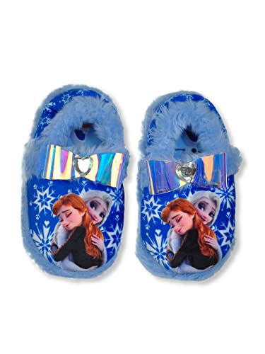 Frozen Girls' Elsa And Anna Hug Slippers - Light Blue, 7/8 Toddler #TOP3