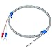 1pcs Thermocouple Type K with Probe Range 0-600°C Metal Shielded Cable Industrial Temperature Sensor Easy Installation High Accuracy(2m)