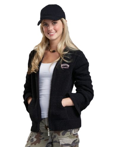 NCAA University of Vermont Kashwere U Full-Zip Hoodie (Black, Large/8-10)