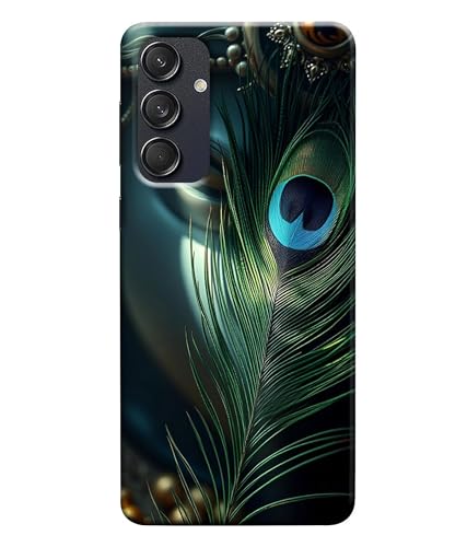 Image of Lord Krishna Mor Pankh Printed Hard Back Case Cover Compatible for Samsung Galaxy M55 5G / M55S / F55 5G (Multicolor) - D1663