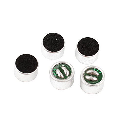 uxcell Mini Electret Pickup Condenser Microphone 9.7mm x 6.7mm 5 Pcs