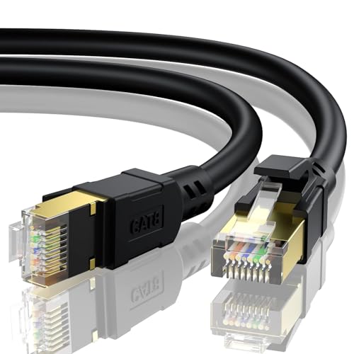 Cable Ethernet Cat 8 BUSOHE 40FT RJ45 Alta Velocidad miniatura 1