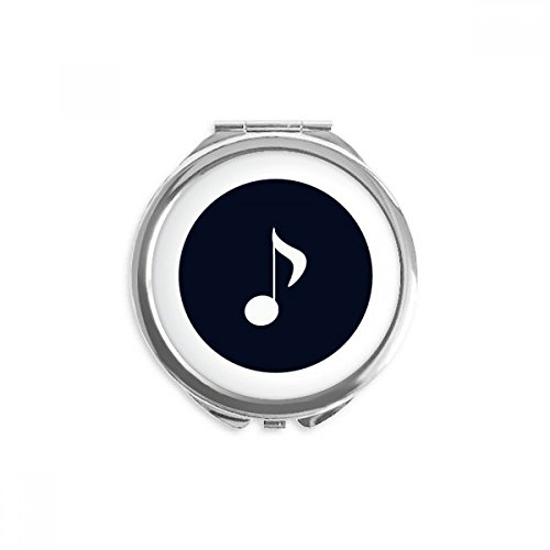 Miroir portable musique notes noires miroir maquillage rond de poche