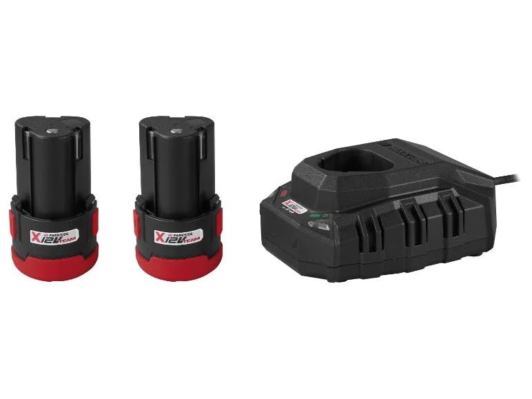PARK SIDE PREFORMANCE - Set trapano a batteria PBSPA 12, 12 V, con 2 caricabatterie, accessori, senza spazzole