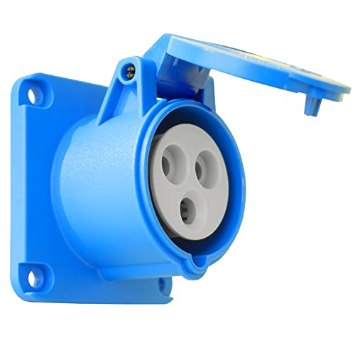 CEE Einbausteckdose gerade 230V 16A 3P 75x75 mm Anbausteckdose 3120-322-0975 Cover