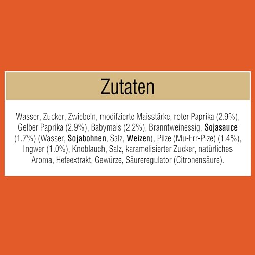 BEN’S ORIGINAL Sauce Kantonesisch Soja Pikant, 6 Gläser (6 x 400g)