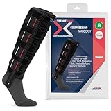 Extremit-Ease Compression Garment Extra-Breathable 30-50 mmHg Lower Leg Compression Wrap | Ideal for Mild to Moderate Lymphedema Swelling, Venous Insufficiency & Post-Op Edema (Medium, Tall, Black)
