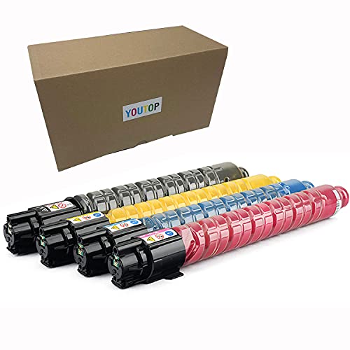 YOUTOP Lot de 4 cartouches de toner IM C300 IMC300 pour Ricoh IM C300 842382 842383 842384 842385 17 000 et 6 000 pages Cover