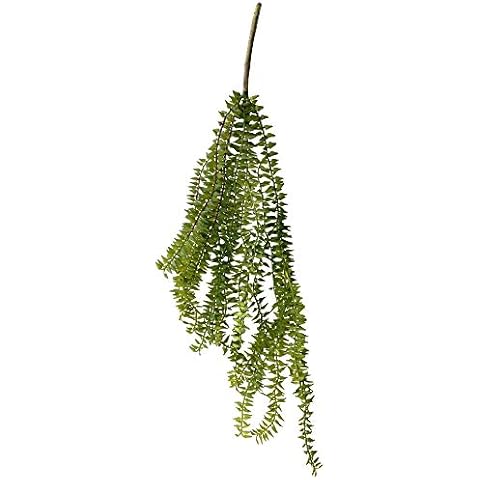 Premium Quality Artificial Hanging Plant Leaf Hanger Hanging Garland for Office Kitchen Garden Wall Decoration (60cm-4 Strands, Fern Hanger Dark Green) Cover
