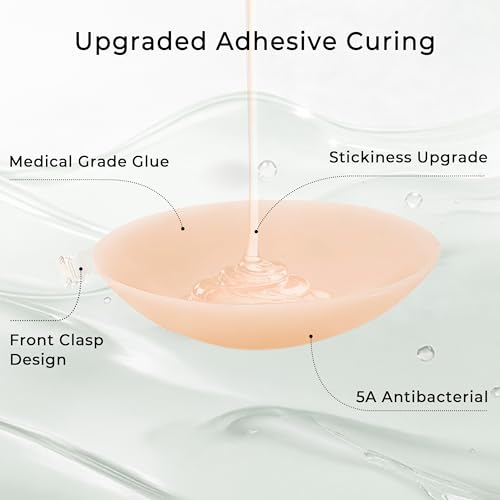 Image of Adhesive Bra Strapless Sticky Invisible Push up Silicone Bra Resuable for Backless Dress