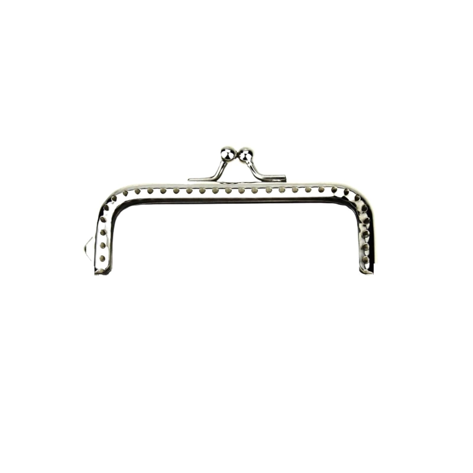 PVUVTNAHW 20Pcs 8.5/10.5/12.5/15.5/18CM Square Glossy Silver Basic Metal Purse Frame Kiss Clasp Lock DIY Bag Accessories(8.5CM)