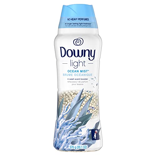 Image of Downy Light Laundry Scent Booster Beads for Washer, Ocean Mist, 20.1 oz, with No Heavy Perfumes