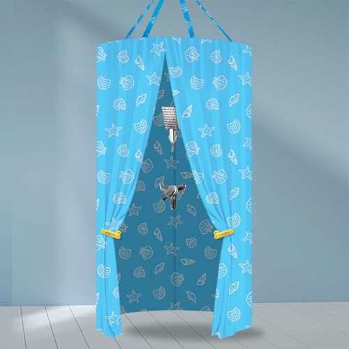 Tenda da doccia per WC, box doccia, campeggio, tenda per spogliatoio, cabina doccia per esterni, rotonda, tenda da campeggio, cabina doccia 100 * 200cm