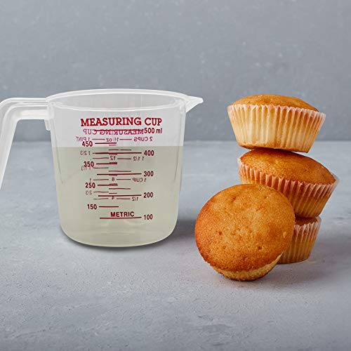 3 pièces Verre Mesureur Plastique Verre Doseur Transparente avec Poignée en Silicone Verre Doseur Gradué Empilables Pot Gradué Plastique pour Mesurer Liquides Huile et Poudres avec Mesures - Image 8