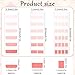 420 PCS Sticky Index Tabs, Pink Repositionable Page Markers Sticky Tab Annotation Tabs, Multi Size Paper Labels Divider Tab Stick on Small for Books Notebooks File Classification