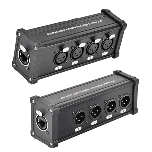 Extensor de cable Ethercon de 4 canales XLR de 3 pines para estudio