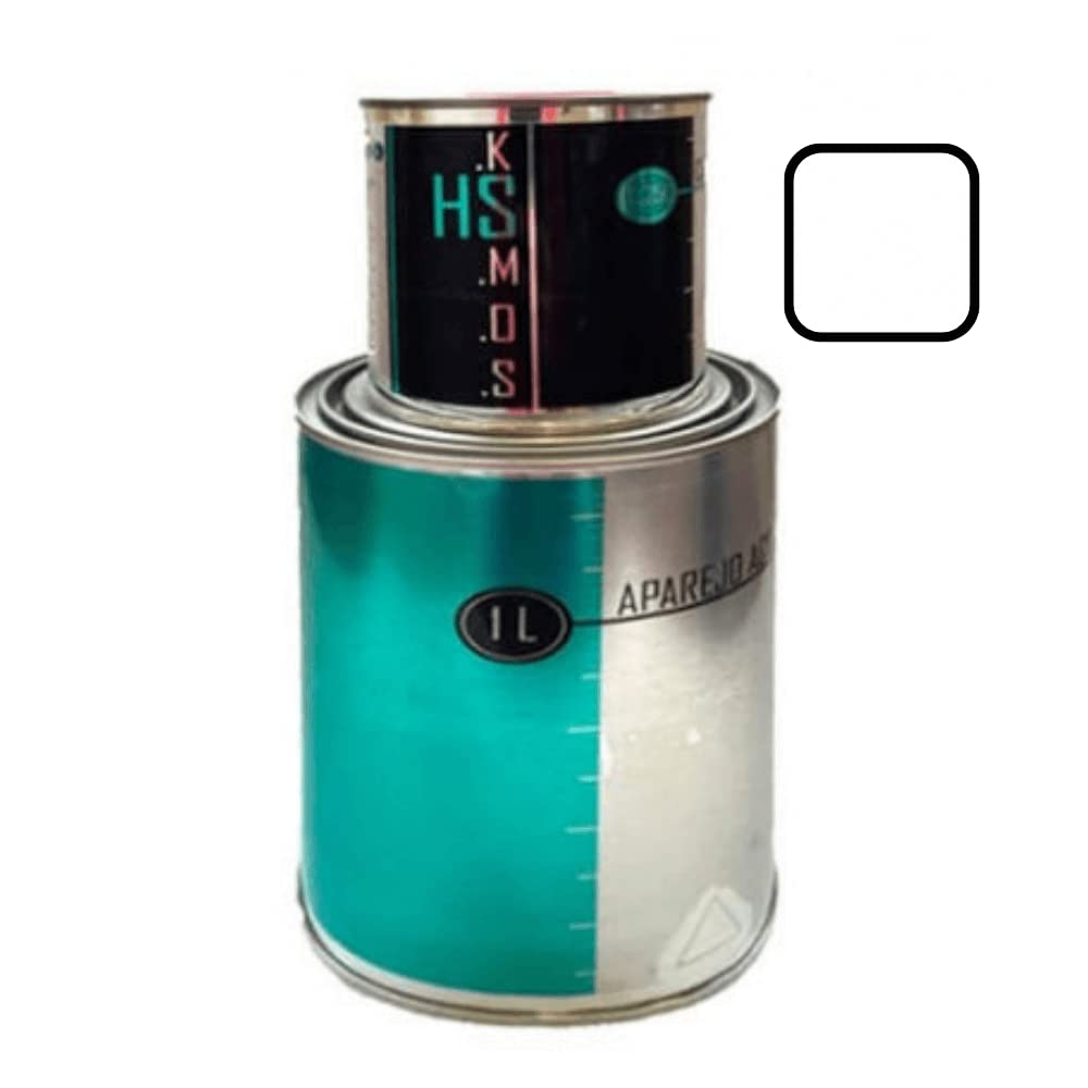 Aparejo Imprimacion para coche de 2 componentes color Blanco 1LT + 250ML. Anticorrosivo y gran adherencia