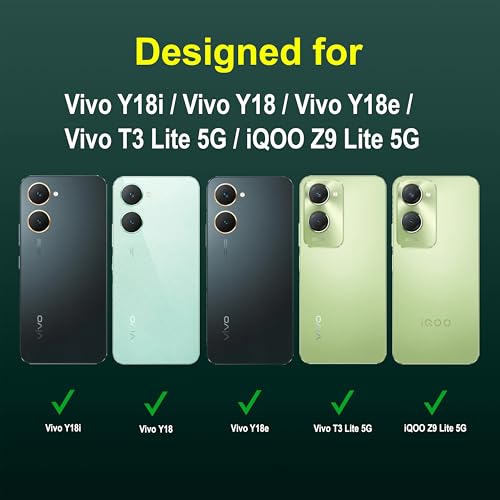Image of amazon basics Back Case Cover for Vivo Y18i | Compatible for Vivo Y18i Back Cover | Liquid Silicon Magic with Camera Protection | Dark Green
