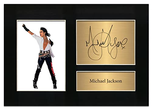 Zulu Image Michael Jackson Autograph Signed Memorabilia A4 Printed Autograph Photo Reproduction Print Picture Display No109 Black