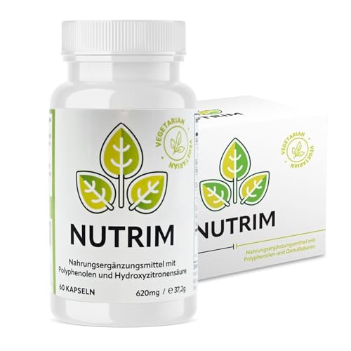 Vegan Nahrungsergänzungsmittel Nutrim mit Knotentang Ingwer Grünem Tee Grünem Kaffee und Kardamom. 60 Kapseln.