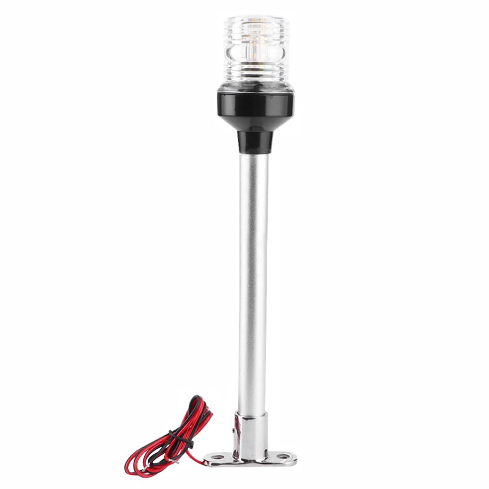 BE-TOOL Boat Navigation Light, Waterproof IP66 LED Stern Light 360 Degree All Round 12V-24V Marine Anchor Pole Light for Boats Yachts Pontoon Sailing - 12 Inch