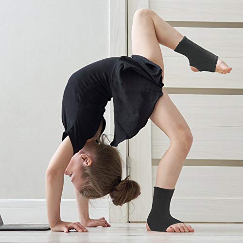 Image of Luwint Kid Compression Ankle Brace Sock Support, 8-12 & Youth Foot Sleeve | Knitted Arch Wrap for Sprained Ankle, Sprain, Tendon, Swelling, Protection for Sports Gymnastics Hiking Running Dance Cheer