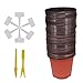 Produktbild Huvai 50 Pcs 15,2 cm Kunststoff Setzlinge Pflanzen Anzuchttöpfen mit 50 Pcs Wasserdicht Kunststoff-Pflanze T-Type Tags und 2/Set Umpflanzen Graben Mini Tools