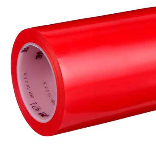 Image of 3M Vinyl Tape 471, 48 in x 36 yd, Red, 1 Roll Untrimmed, Red Floor Tape, Paint Alternative for Floor Marking, Social Distancing, Color Coding, Safety Marking