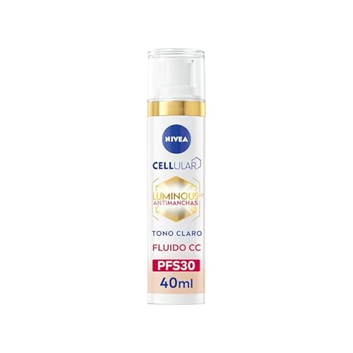 NIVEA Cellular Luminous630 - Fluido CC Antimacchia SPF30 3-in-1 - CC Cream Tripla Azione - Copre e Riduce le Macchie - Protezione solare viso con colore - Tutti i tipi di pelle - Tono Chiaro - 40 ml