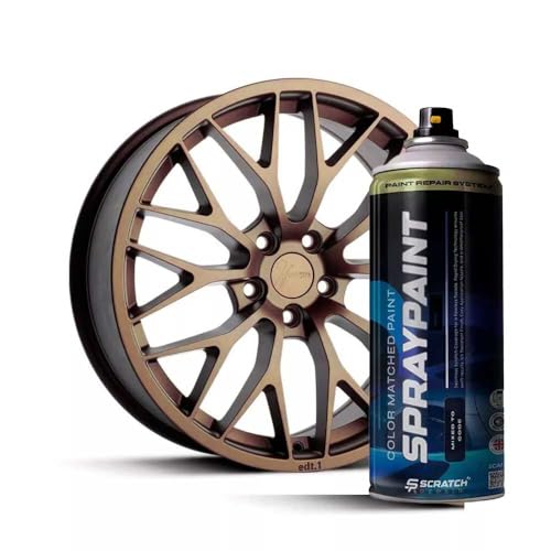 Bronze Star Metallic Alloy Wheel Paint - Premium Aerosol Spray for Durable, High-Gloss Finish on Automotive Rims - Ideal for Customization, Scratch Resistance