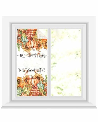Vinilo decorativo para ventana naranja 17.7x39.3 pulgadas miniatura 1