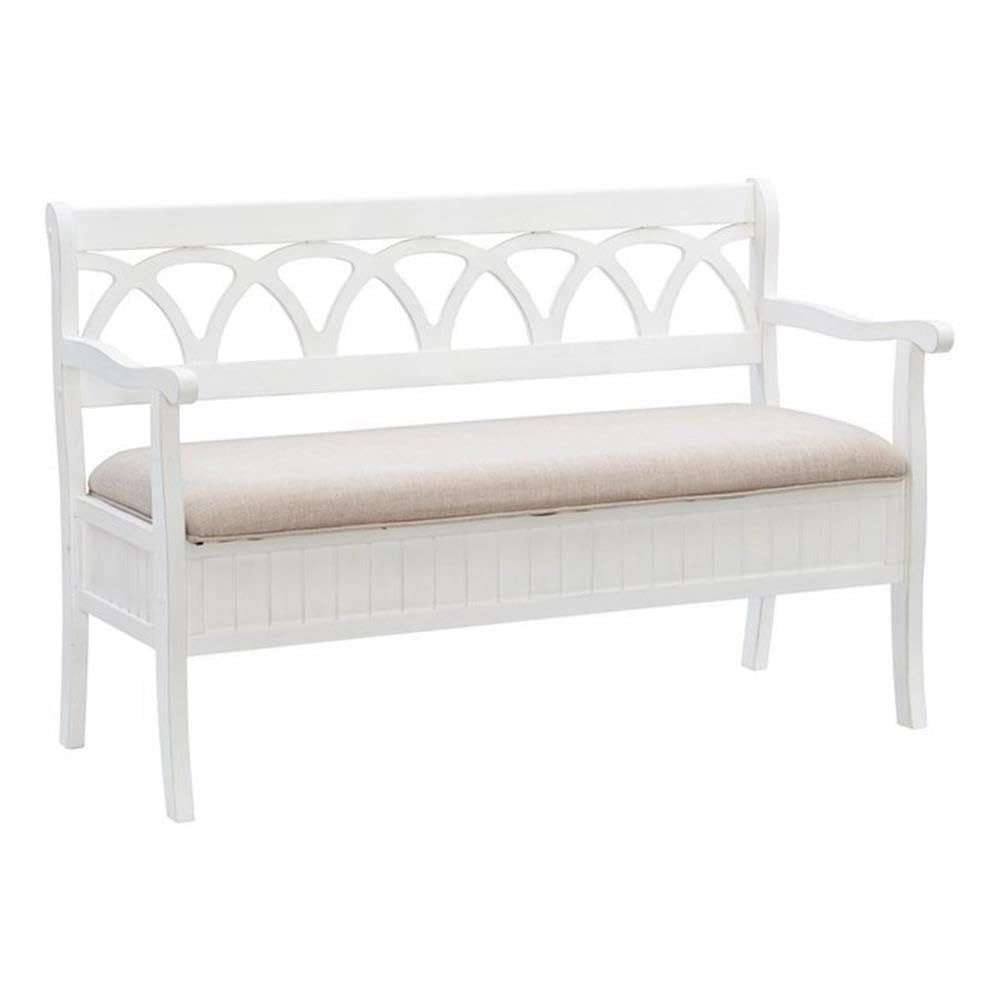 Powell Furniture Elliana Bench, White