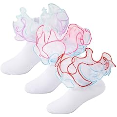 Colorful Ruffle Socks - 3 Pairs