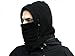 WAWO Polar Fleece Balaclava Warm Full Face Cover Winter Ski Mask Beanie Cs Hat Black for Valentine's Day Gift (Black)