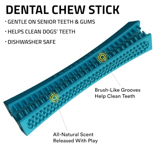 Image of Playology Dental Chew Stick for Senior Dogs - Medium, Peanut Butter Scent