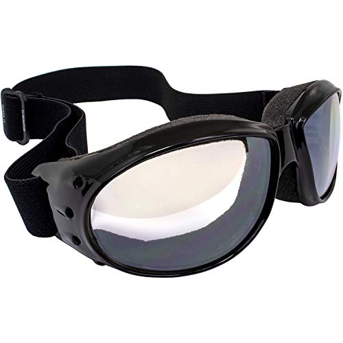 Image of Global Vision Eliminator Dirt Bike Padded Motorcycle Riding Goggles for Men and Women (Black Frame /Smoke Lens)