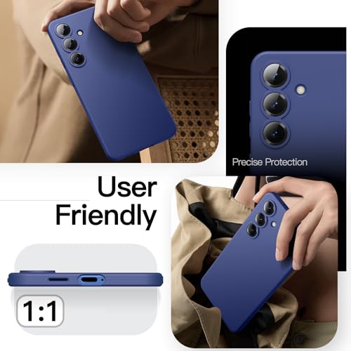 Image of JETech Slim Cover Case for Samsung Galaxy S25 5G with Camera Lens Full Protection, Ultra-Thin Lightweight Matte Finish Minimalist Protective Phone Cover (Navy)