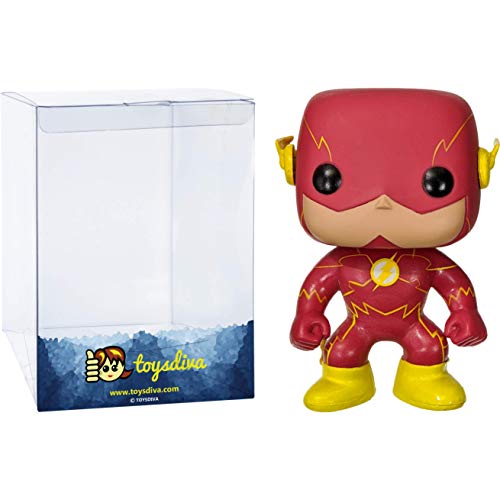 The Flas H (Px Exc): P O P ! Heroes Vinyl Figurine Bundle With 1 Compatible 'Toysdiva' Graphic Protector (010-03521 - B)