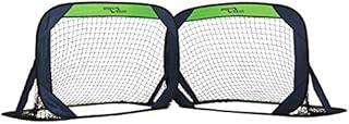 Sport Squad Portable Soccer Goal Net Set - Set of Two 4' Pop Up Training Soccer Goals with Compact Carrying Case - Easy Assembly and Compact Storage - Great for Kids and Adults