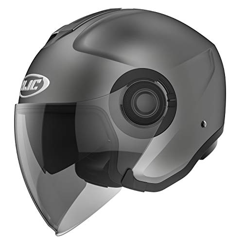 HJC, casco jet de moto I40 Titanio mate, L
