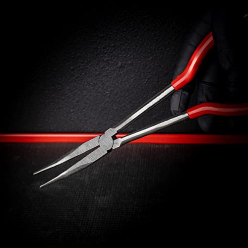 Abn Long Reach 11In Plier 4-Piece Set – 90-Degree Angle, 45-Degree Angle, Straight Needle Nose, And Duckbill Pliers #TOP5